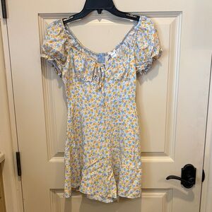 Full Tilt Floral Puff Sleeve Romper